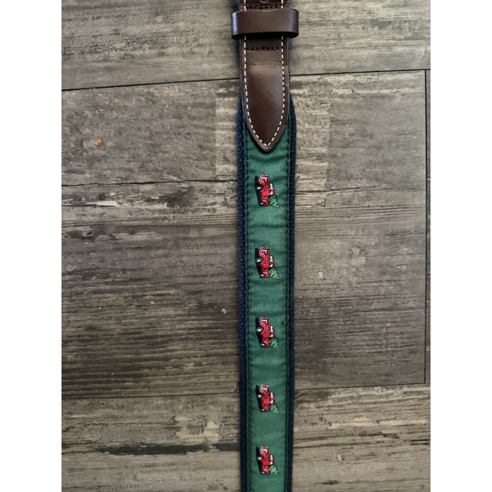 Vineyard Vines Truck & Tree Canvas Club Belt Size 32